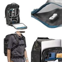 Tenba Axis V2 24L MultiCam Backpack Black (2 DLSR CameraS, 6-8 Lens, 17in La 9