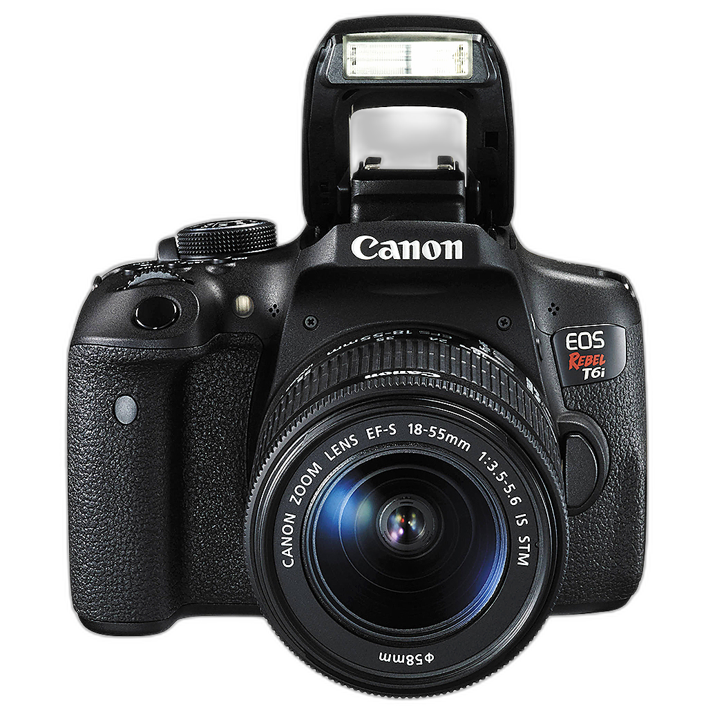Used Canon T6i angled view