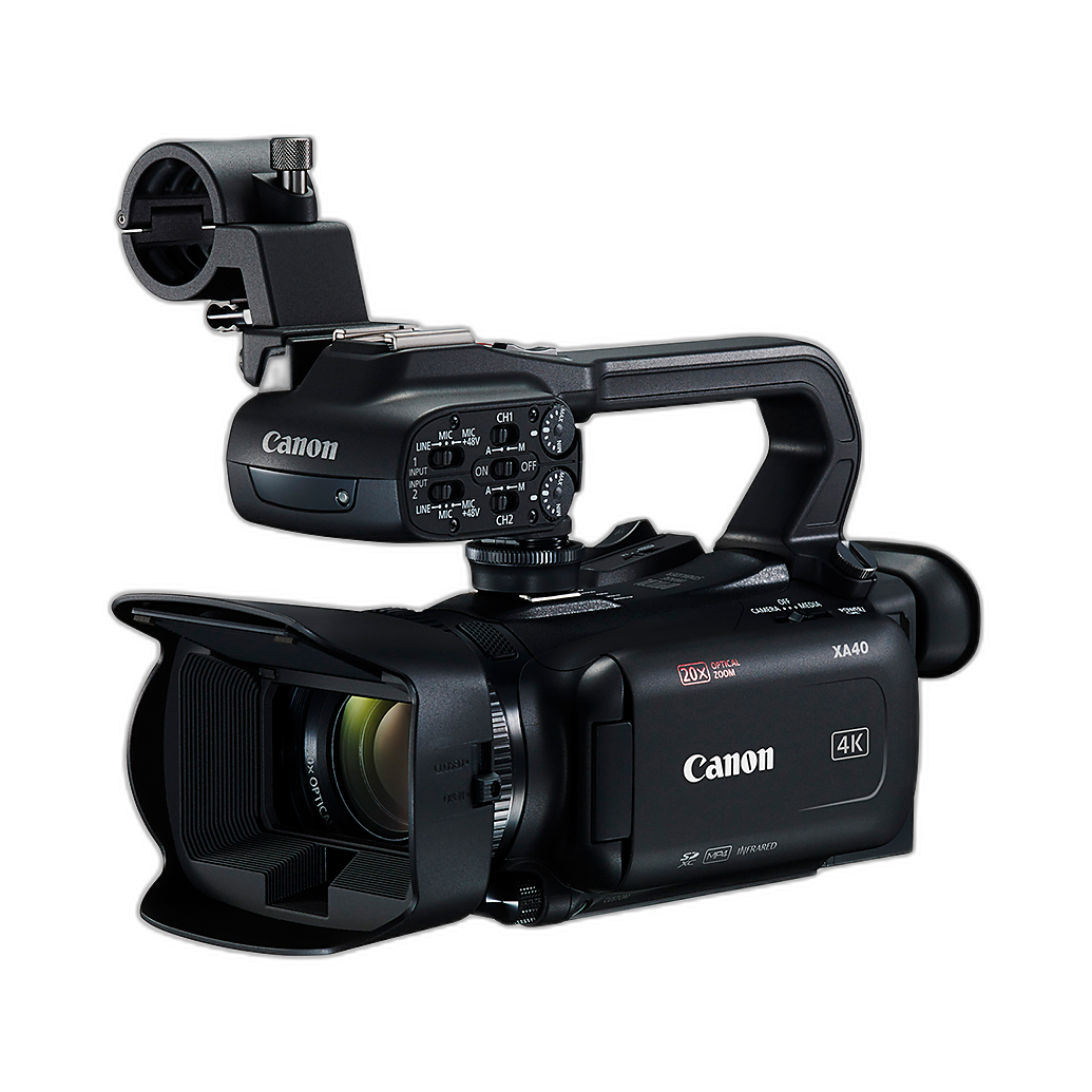 Used Canon XA40 Professional UHD 4K Camcorder angle view