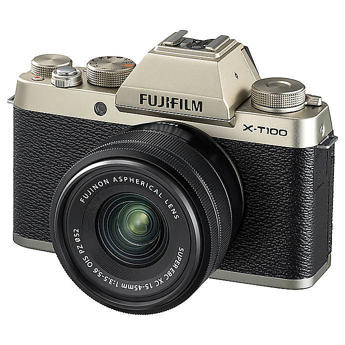 Used Fujifilm X-T100 Champagne w/ XC15-45mmF3.5-5.6 OIS PZ Kit