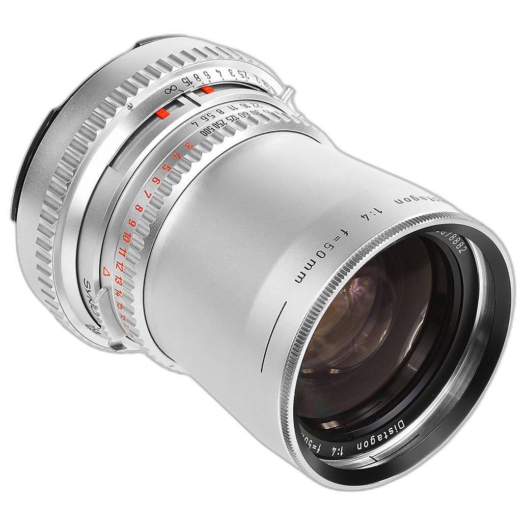 Used Hasselblad 50MM F/4 CF T* side view
