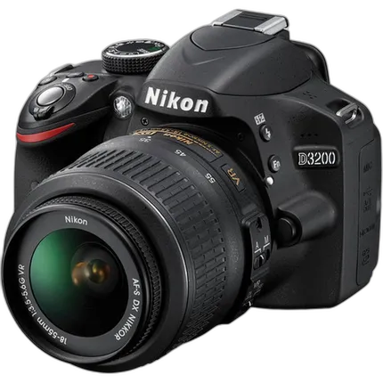 Used Nikon D3200 DSLR with 18-55mm VR Lens (Black) - Excellent