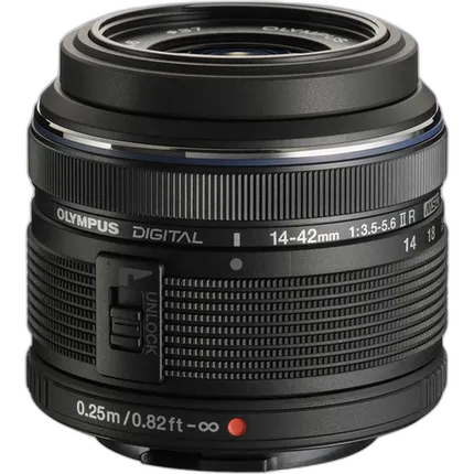 Used Olympus M.Zukio 14-42mm 3.5-5.6 II R (Black) - Excellent