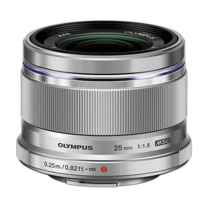 Used Olympus M.Zuiko Digital 25mm f/1.8 Lens (Silver) - Excellent