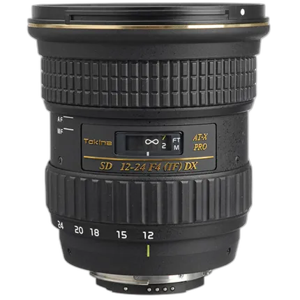 Used Tokina 12-24mm f/4 AT-X 124 AF Pro DX Lens for Nikon F - Excellent