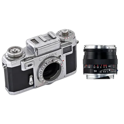 Used Contax IIIa Rangefinder W/ Ziess 50MM F/2 - Fair