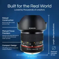 Used Rokinon 14mm f/2.8 ED AS IF USM Lens for Sony E Mount - Fair 3