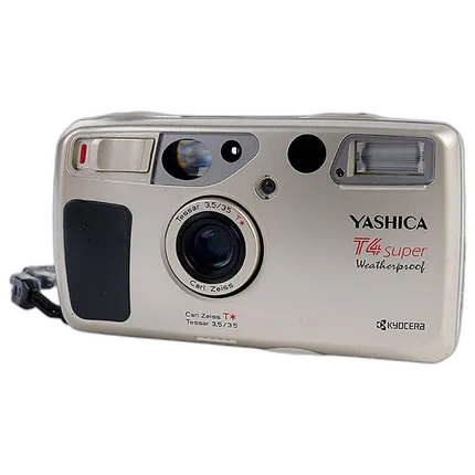 Used Yashica T4 Super Champagne Point and Shoot - Fair