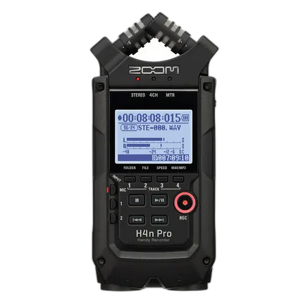 Used Fair Zoom H4N Pro 4-Input/4-Track Portable Handy Recorder (All Black)