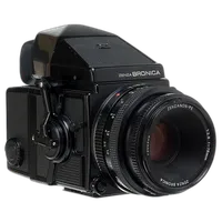 Used Bronica ETRSI W/ Metered Finder, 120 Back, and 75MM F/2.8 - Good 0