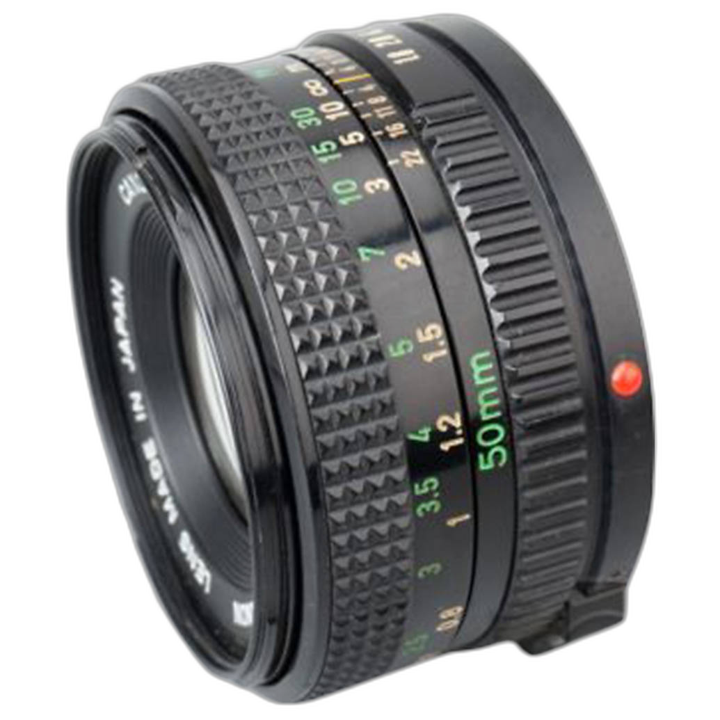 Used Canon FD 50mm f/1.8 side angle