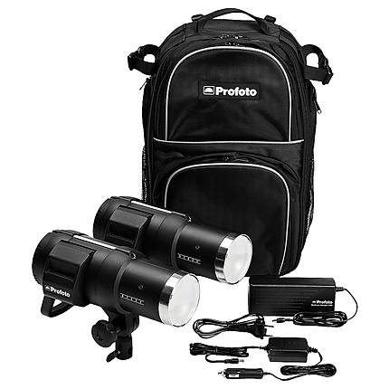 Used Profoto B1 500 AirTTL Location Kit 2 Heads,Backpack,Charger - Good
