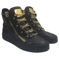 Giuseppe Zanotti Royce Gold Multi-Chain Sneakers Size 40 1/2 0