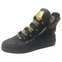 Giuseppe Zanotti Royce Gold Multi-Chain Sneakers Size 40 1/2 2