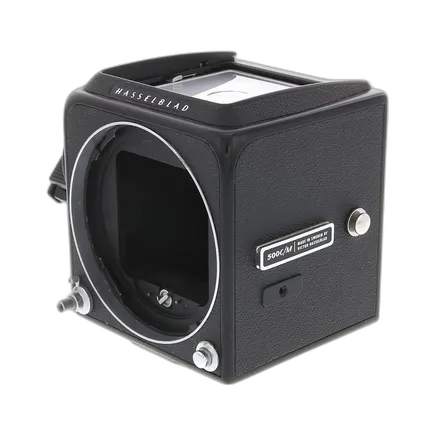 Used Hasselblad 500 C/M Black Body with WLF and A12 Film Back - Good