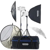 Used Hensel Integra Plus 2 Light Kit w/ Stands (1000 Total W/s) - Good 0