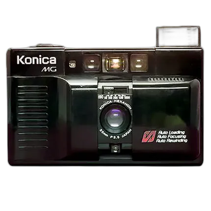 Used Konica MG 35mm Film Point and Shoot Camera - Good