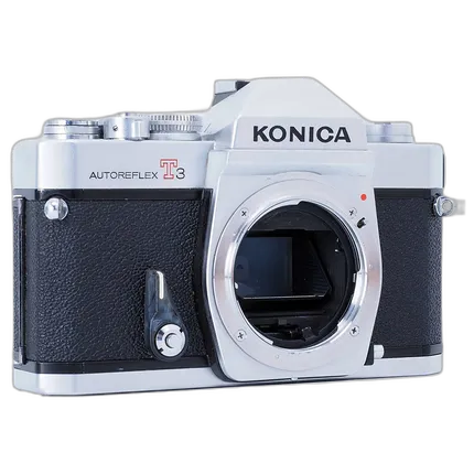 Used Konica T3 Bundle w/ 50mm f/1.4, 28mm f/3.5, and 135mm f/3.2 - Good