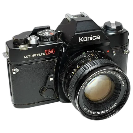 Used Konica Autoreflex T4 w/ 50mm f/1.7 - Good