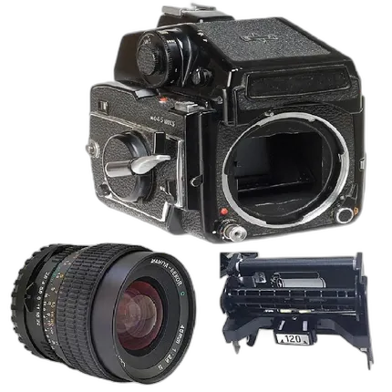 Used Mamiya 645 1000S, 45mm f/2.8, Winder, Prism, 3 120 Holders - Good