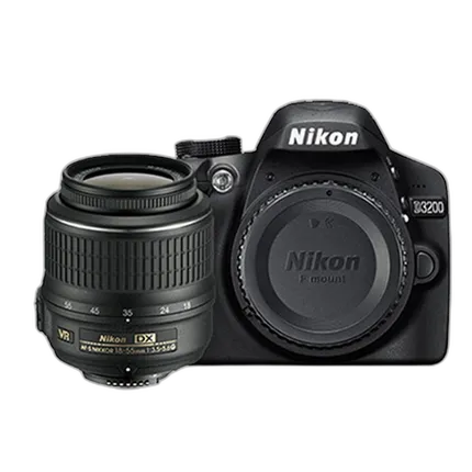 Used Nikon D3200 w/ 18-55mm VR (Black) - Good