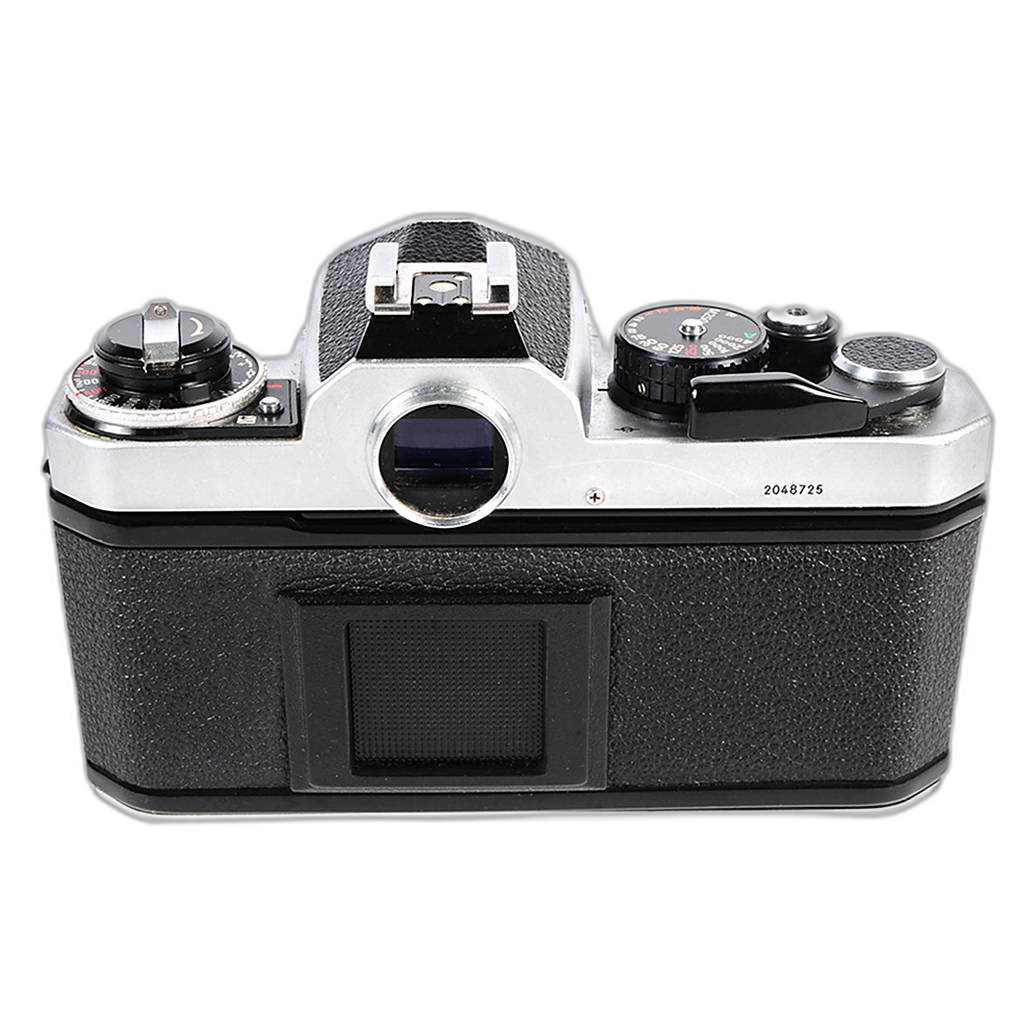 Used Nikon FE2 35mm Film SLR Body Only (Silver) - Good side view