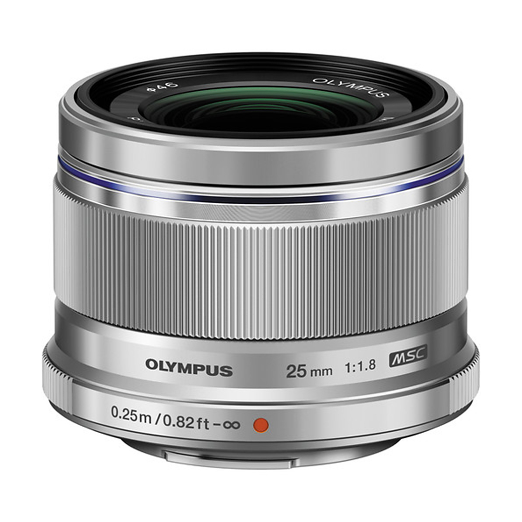 【動作確認済】 Olympus µ【mju:】 F1225-318-1p p Used Olympus M.Zuiko 25mm f/1.8 Silver Lens - Good