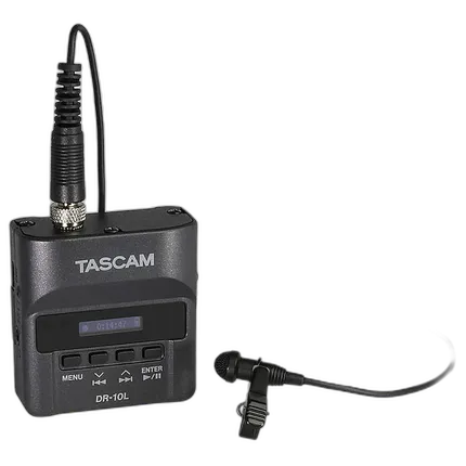 Used Tascam DR-10L Recorder with Lavalier Mic - Good