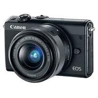 Used Canon M100 Mirrorless Camera with 15-45mm  and  55-200mm (Black) - Like New 0