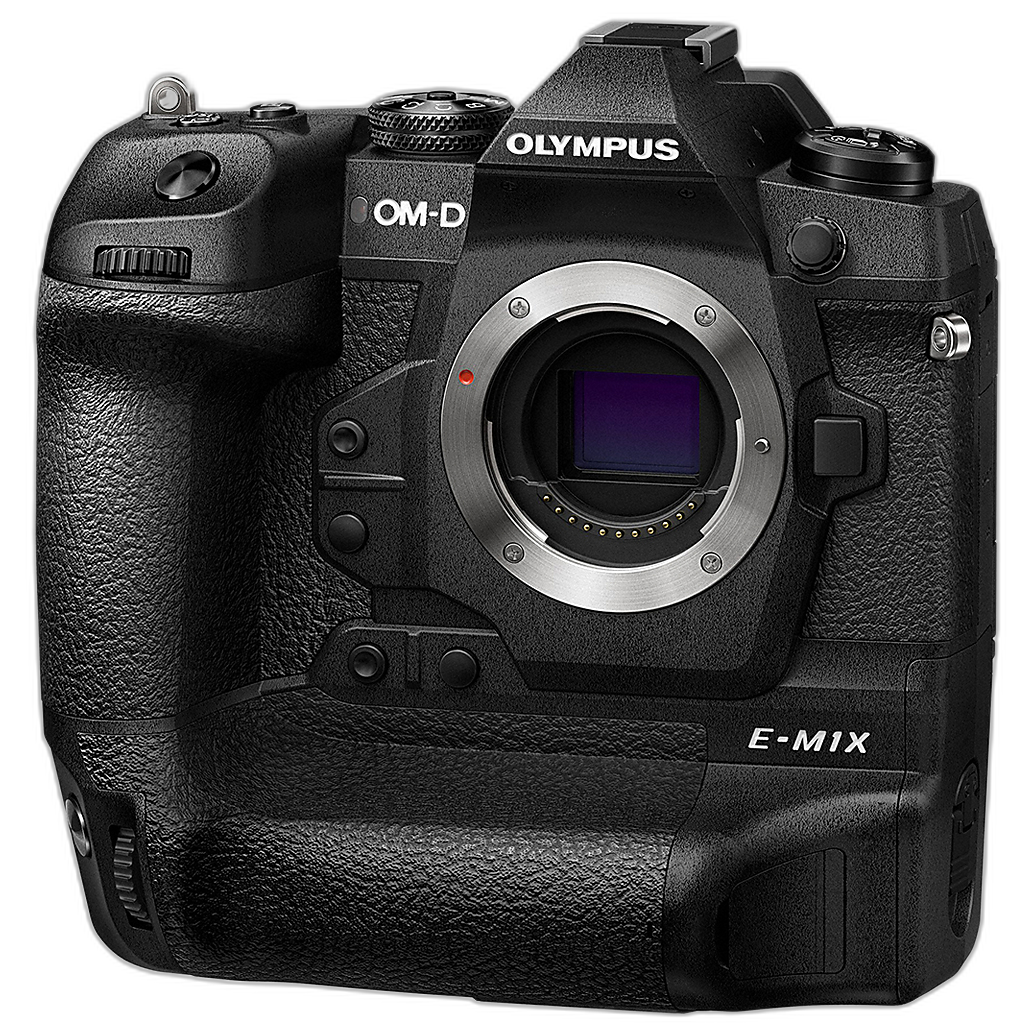 Used Olympus OM-D E-M1X angled view