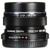 Used Olympus M.Zuiko Digital ED 12mm f/1:2.0 Wide Angle Lens (Black) - Like 1