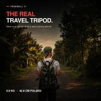 Open Box Freewell FW-T1 Carbon Fiber Real Travel Tripod with Ball Head 1