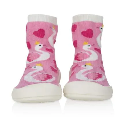 Nuby Baby Rubber Shoes Medium Pink Flamingo Only