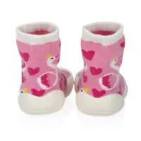 Nuby Baby Rubber Shoes Small Pink Flamingo Only 2