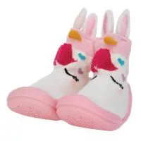 Nuby Baby Rubber Shoes Large Pink Unicorn Only 0