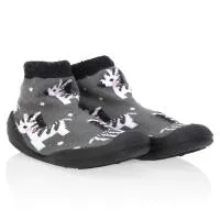 Nuby Baby Rubber Shoes Large Gray Zebras Only 0