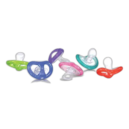 Nuby Natural Touch Orthodontic Pacifiers 0-6M (2 Pack with Storage Case)