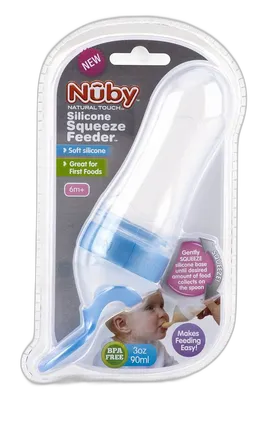 Nuby Natural Touch Silicone Travel Infa-feeder with Silicone Spoon