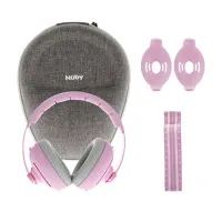  2 In 1 Baby Earmuffs Pink Hard And Elastic Headband 0