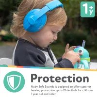  2 In 1 Baby Earmuffs Pink Hard And Elastic Headband 1