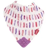 Nuby 3Pk Muslin Bandana Teeth Bib Butterfly Flowers Pink Strip 3