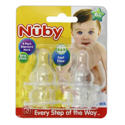 Nuby Silicone Nipples 4pk