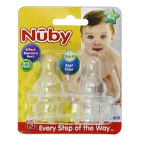 Nuby Silicone Nipples 4pk 0