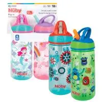 Nuby 2Pk 18Oz Hard Straw Flip-It Cu Pp Printed Cup 0