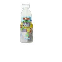 Nuby 4oz Clear Round with Silicone Nipple Printed Bottle 5
