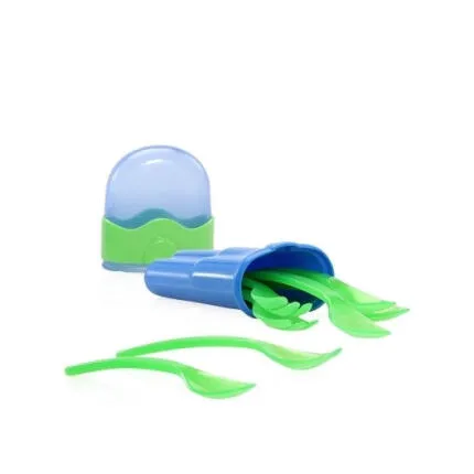 Nuby 6Pk Easy Go Spoons With Case 5341