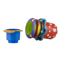 5pk Stackable Bath Cups 16pc Bath Tub Foam Animal 3