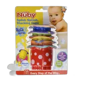 5pk Stackable Bath Cups 16pc Bath Tub Foam Animal 5