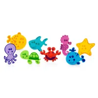 16PC. BATH TUB FOAM ANIMAL EMBOSSED ROUND FLAT PLATE 0