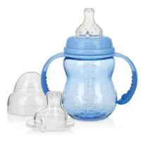 Nuby 3 Stage 8Oz Tritan Wide Neck Bottle Blue Only 0